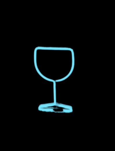 neon wine glass