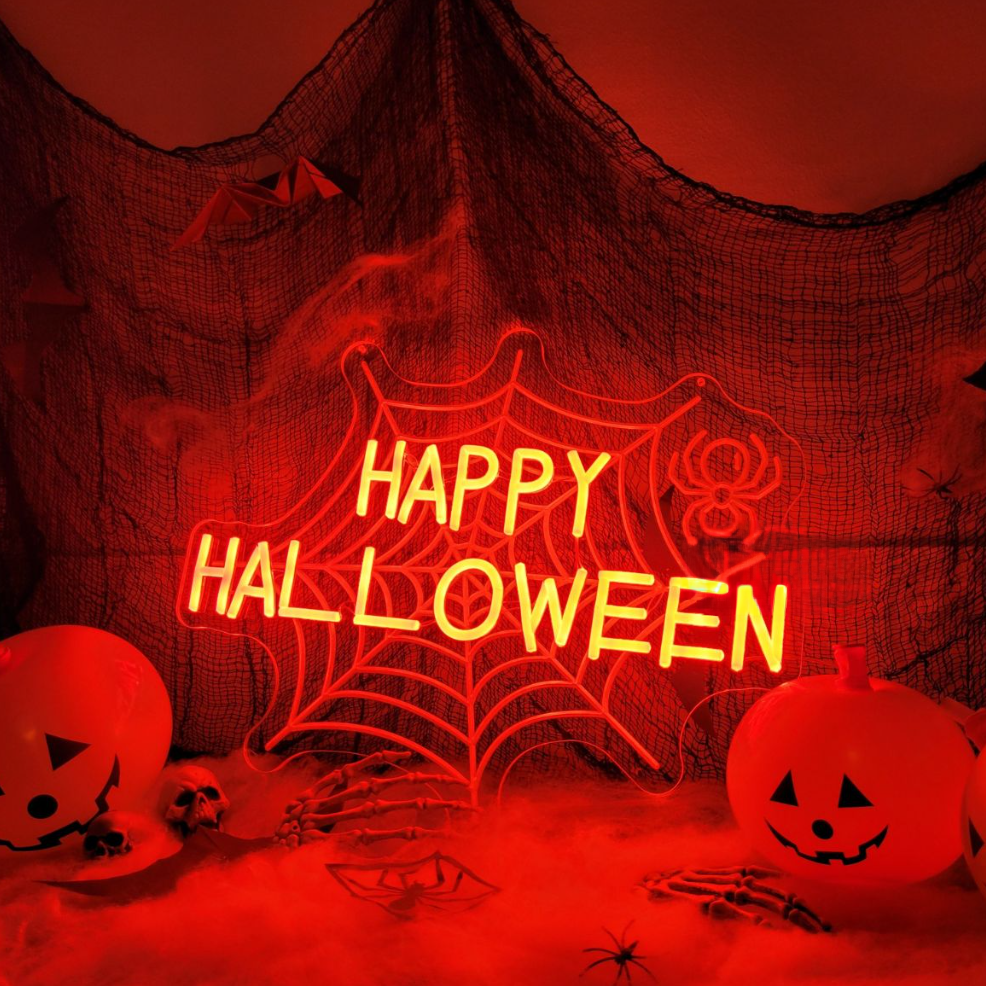 Neon „Happy Halloween“