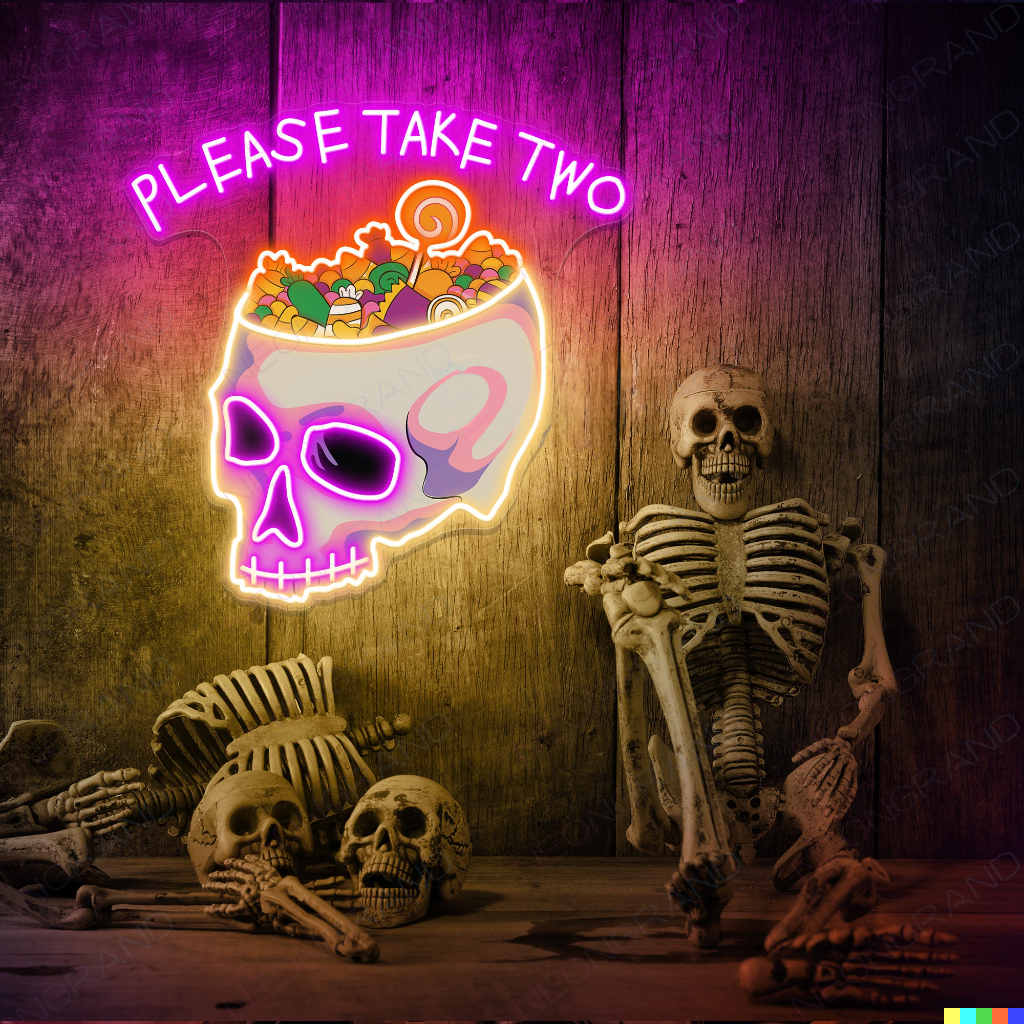 Please grab two LED neon signs for Halloween.