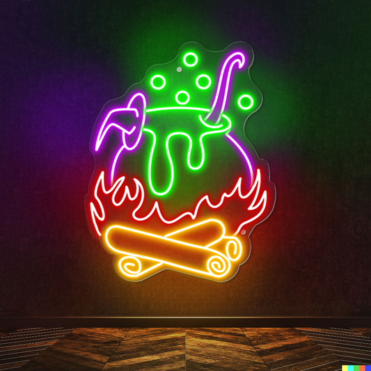 Witch Neon Sign Witch Potion Halloween LED Light