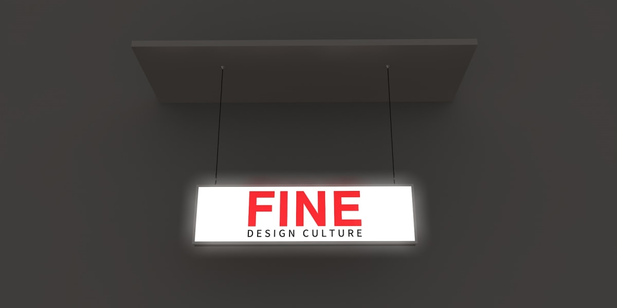 3D LED sign "FINE"