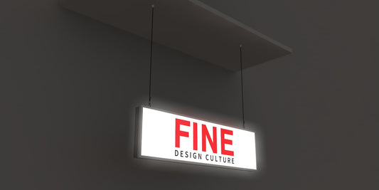3D LED sign "FINE"