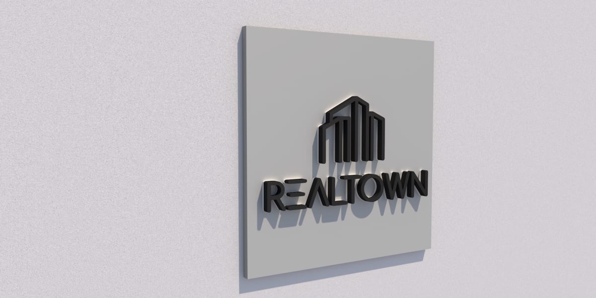 Enseigne Led 3D "REALTOWN 2"