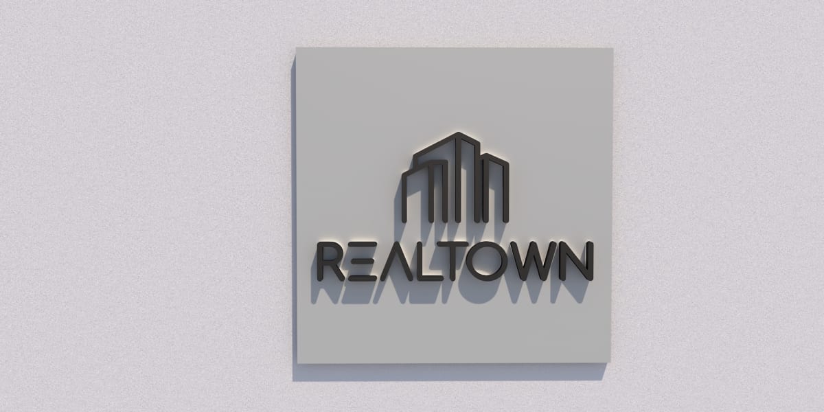 Enseigne Led 3D "REALTOWN 2"