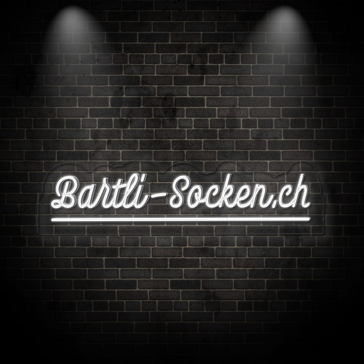 Neon "Bartli-Socken.ch"