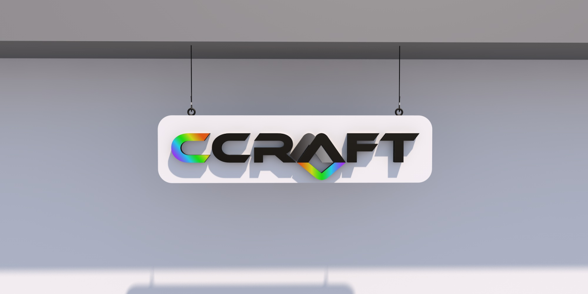 3D LED sign "CCRAFT 1"