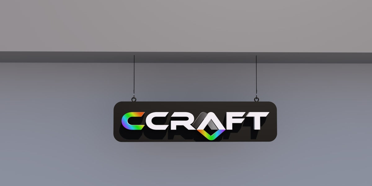 3D LED sign "CCRAFT"