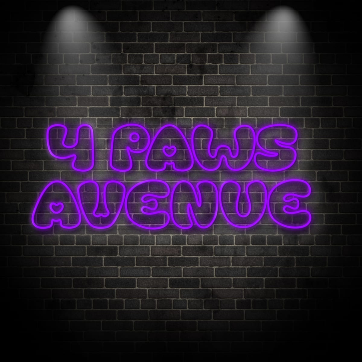 Neon "y paws avenus"