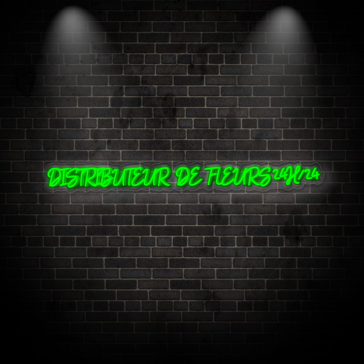 Neon "DISTRIBUTEUR DE FLEURS 24H/24"