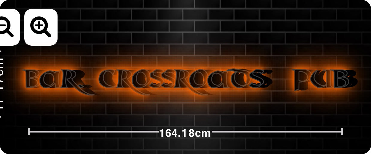 3D LED SIGN Bar. Crossroads  PUB