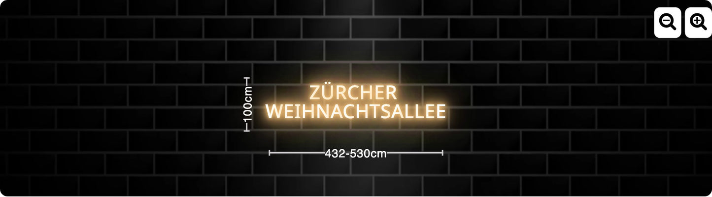 Neon ZÜRCHER 
WEIHNACHTSALLEE