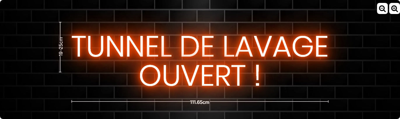 Neon TUNNEL DE LAVAGE
OUVERT !