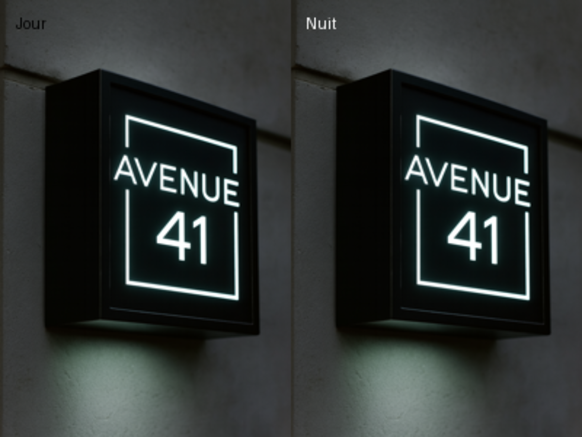 Enseigne Led 3D "AVENUE 41  0"