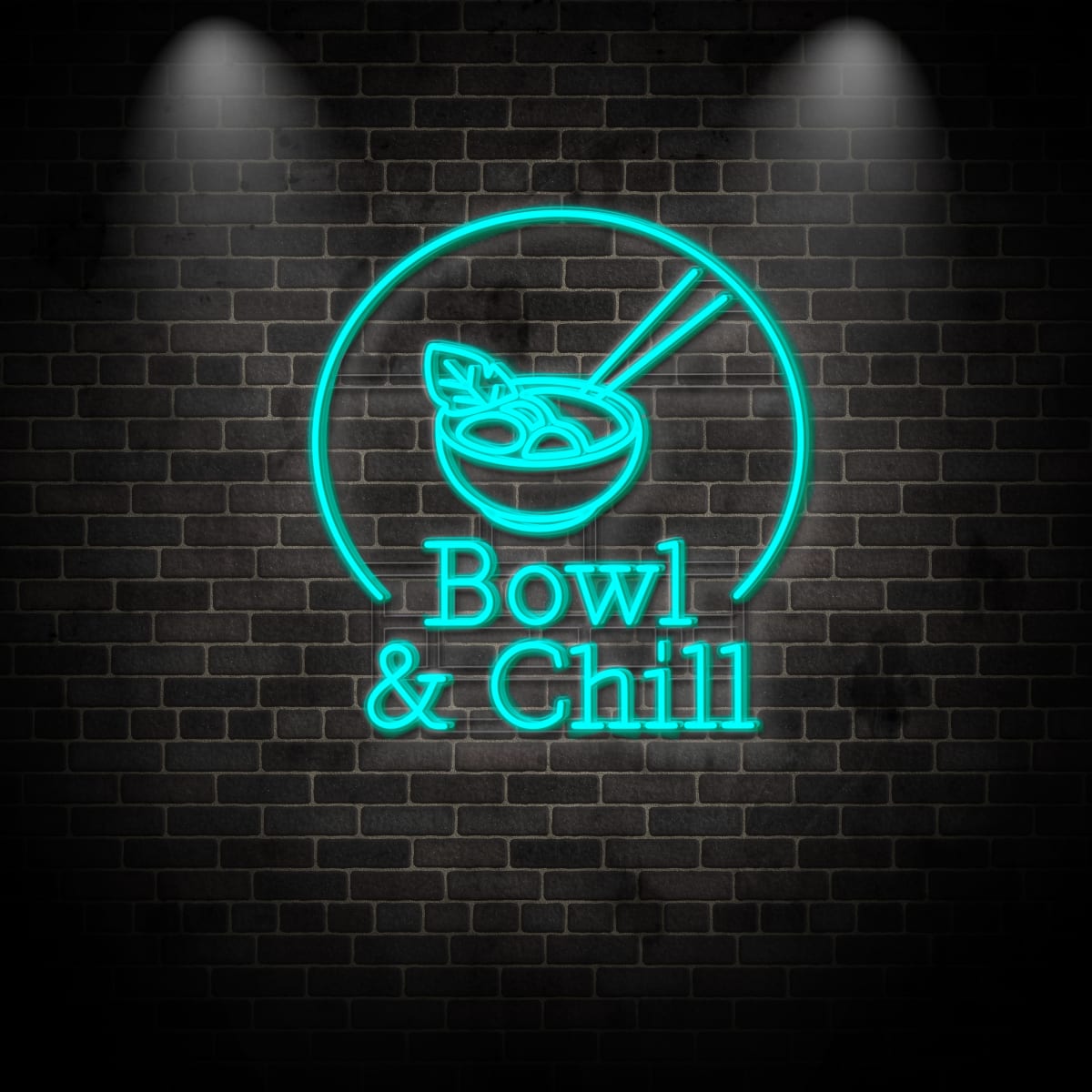 Neon "Bowl & Chill"