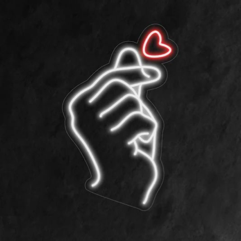 Neon "Hand and heart 1"