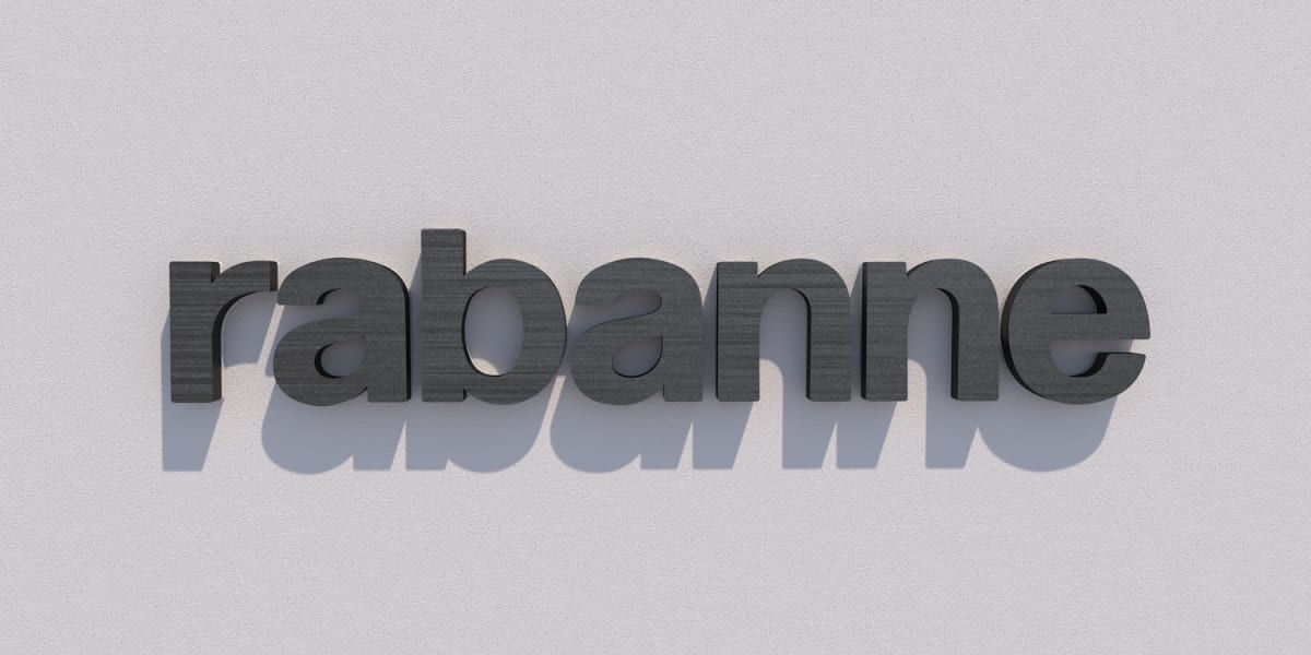 Enseigne Led 3D "rabanne 0"