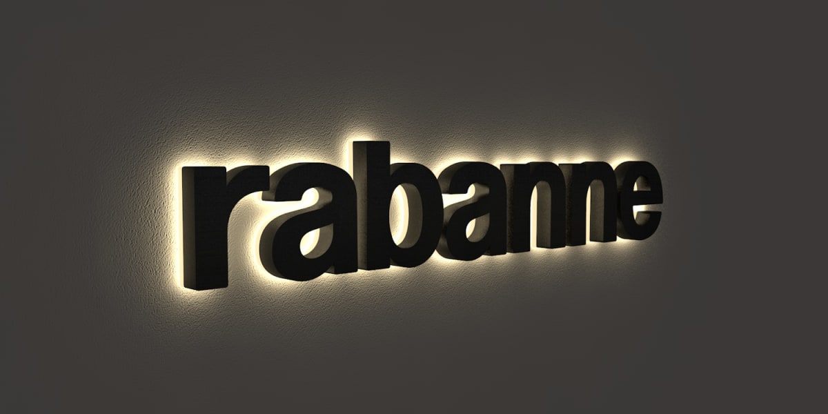 Enseigne Led 3D "rabanne 1"