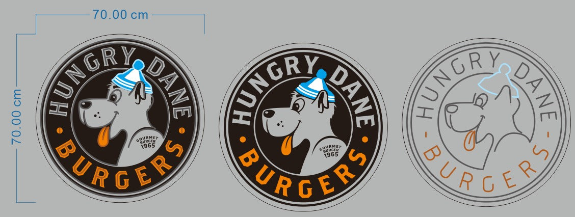 Neon "Hungry Dane"