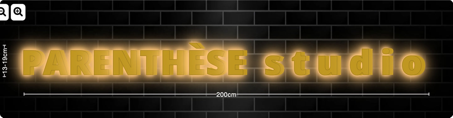 3D LED SIGN PARENTHÈSE  s t u d i o