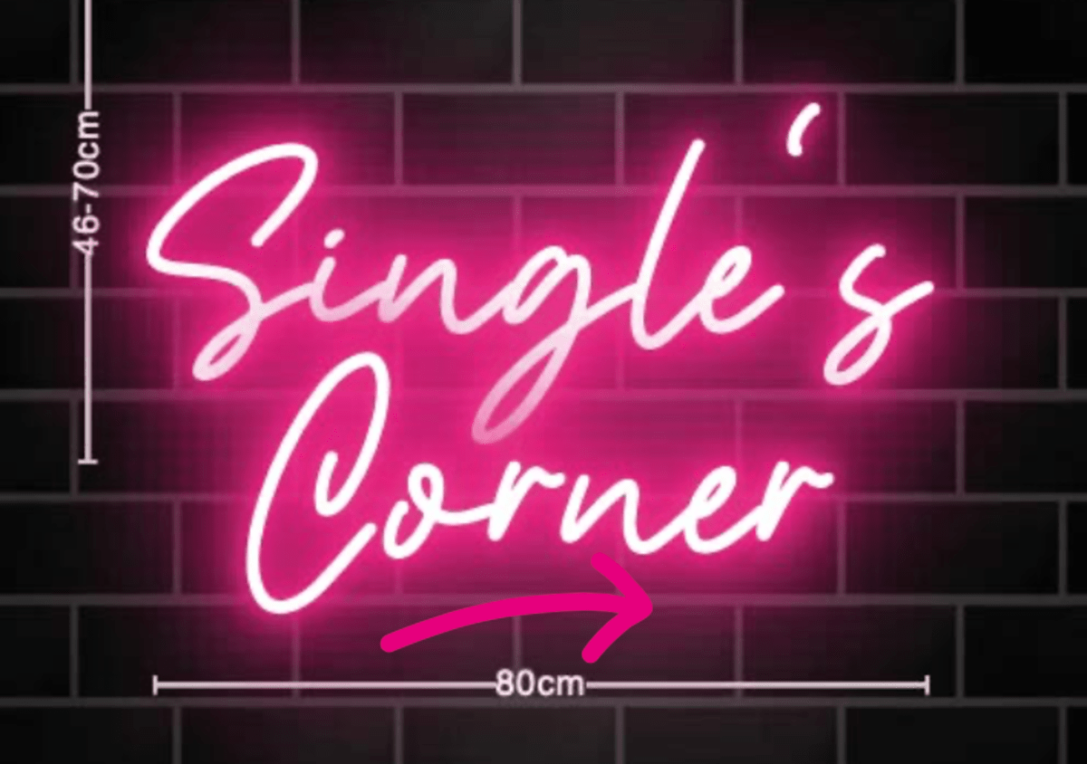 Neon "Single‘s Corner 2 2"