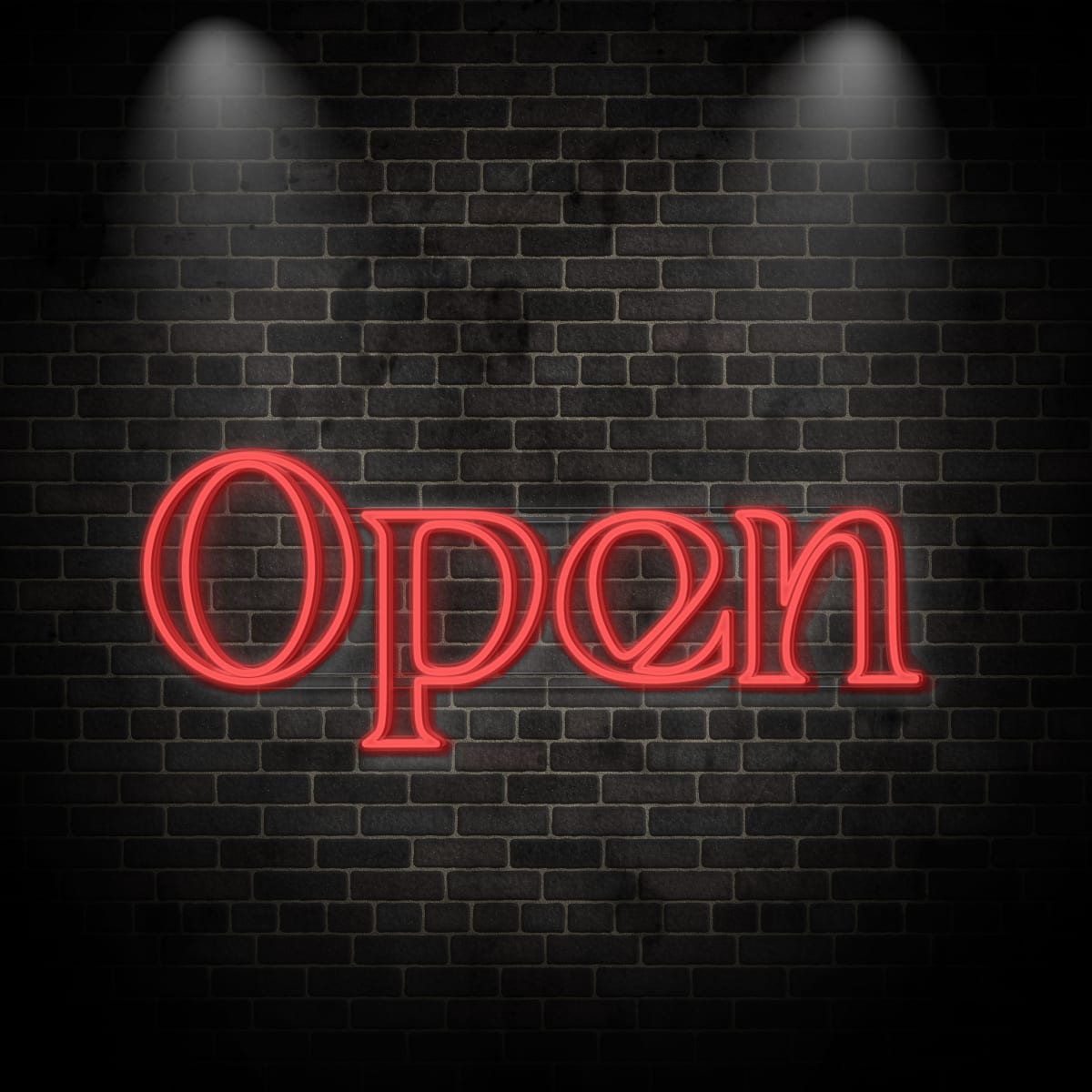 Neon "open"