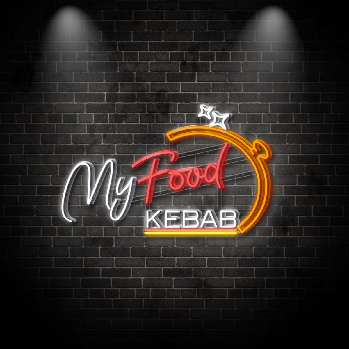 Neon "My Food KEBAB"