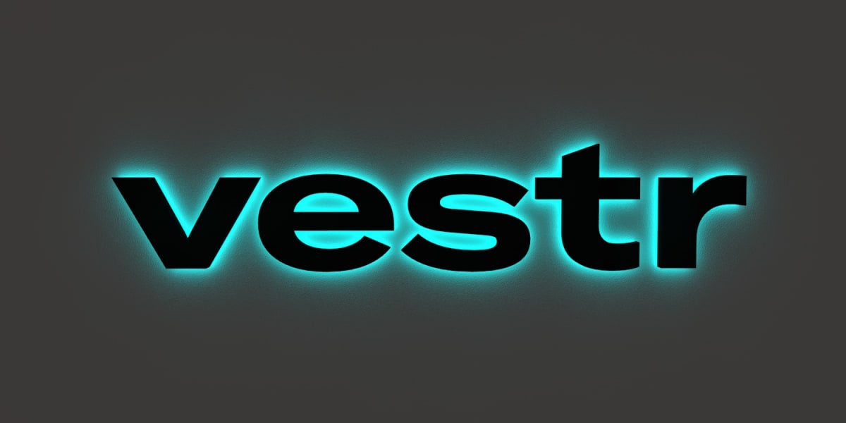 3D-LED-Schild "vestr"