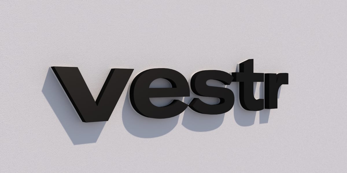 3D-LED-Schild "vestr"