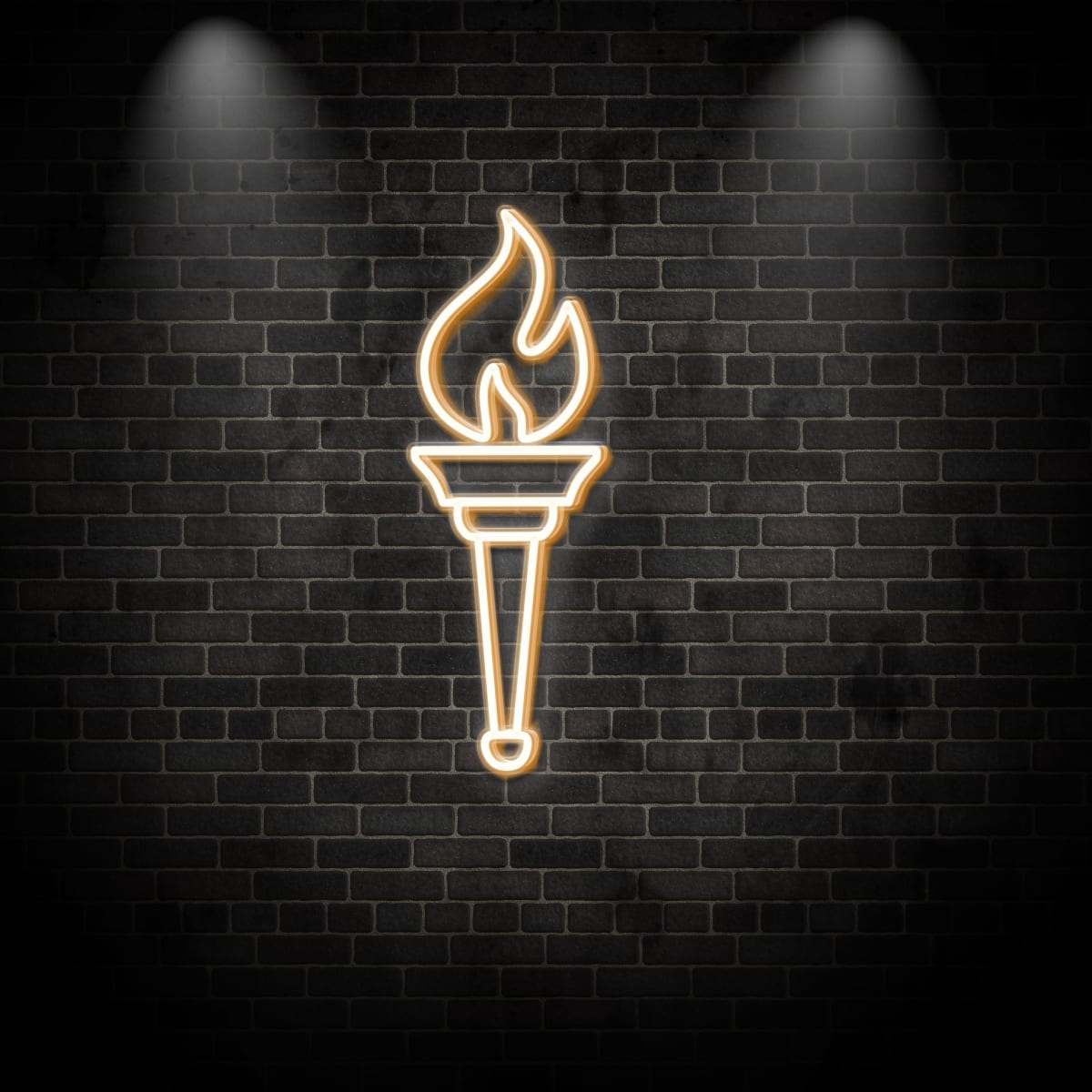 Neon "Olympic torch in neon on box 6"