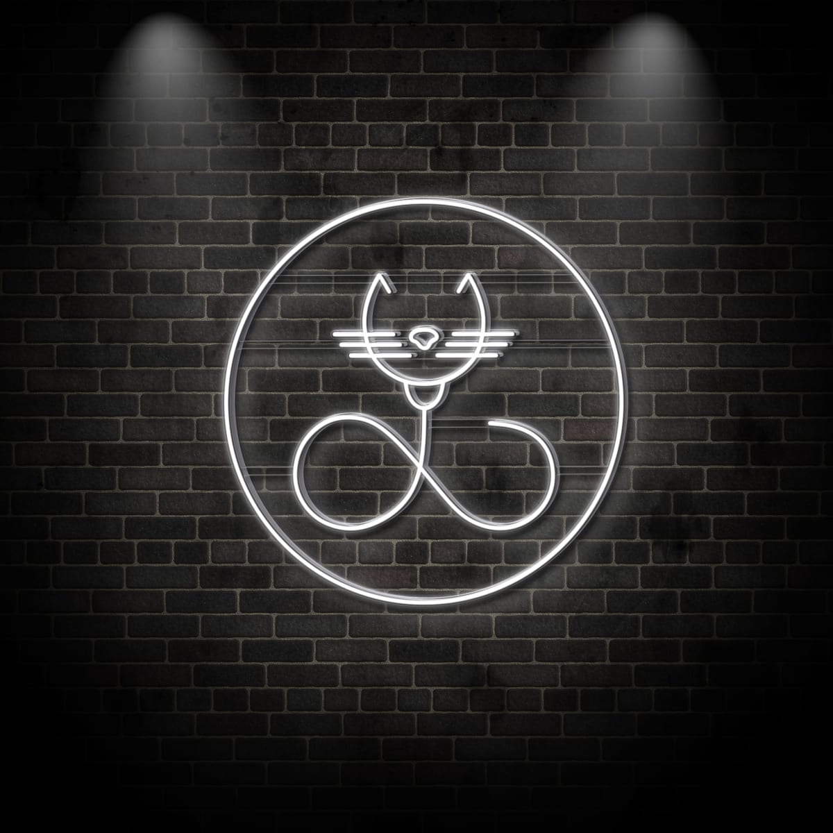 Neon "cat+round"