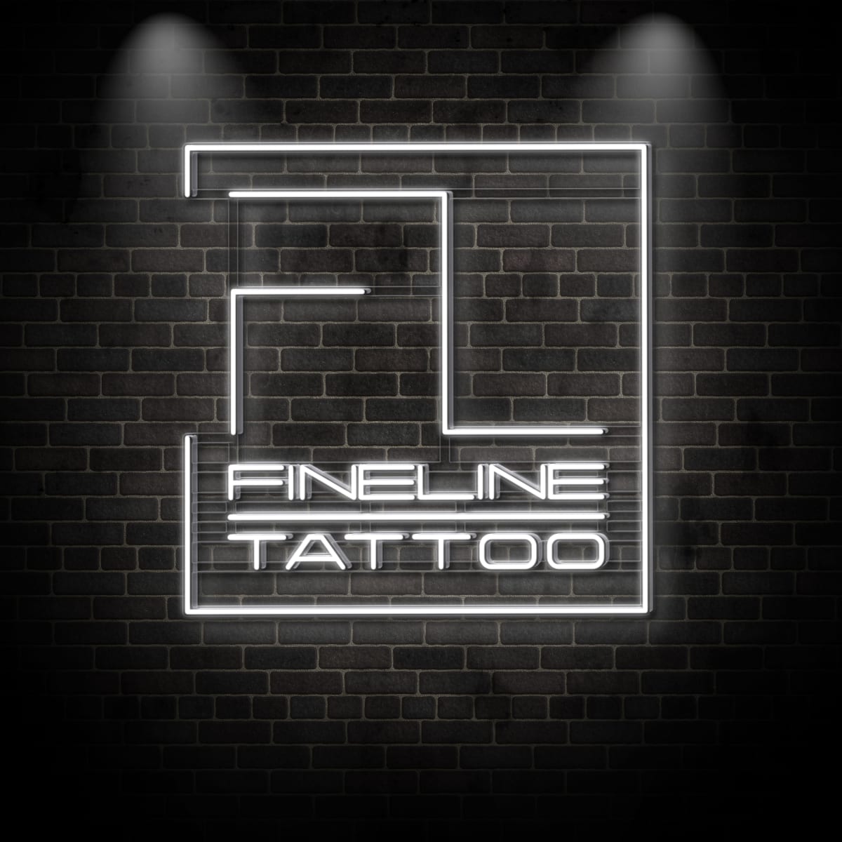 Neon "FINELINE TATTOO"