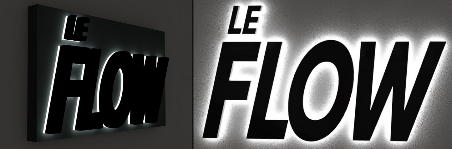 Enseigne Led 3D "Le Flow"