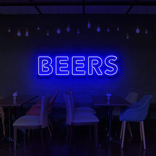 "Beers" Enseigne Néon pour Bars & Restaurants