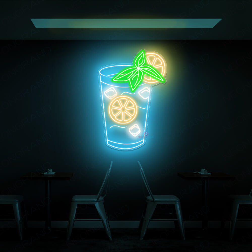 Panneau éclairé "Mojito Bar" en néon LED