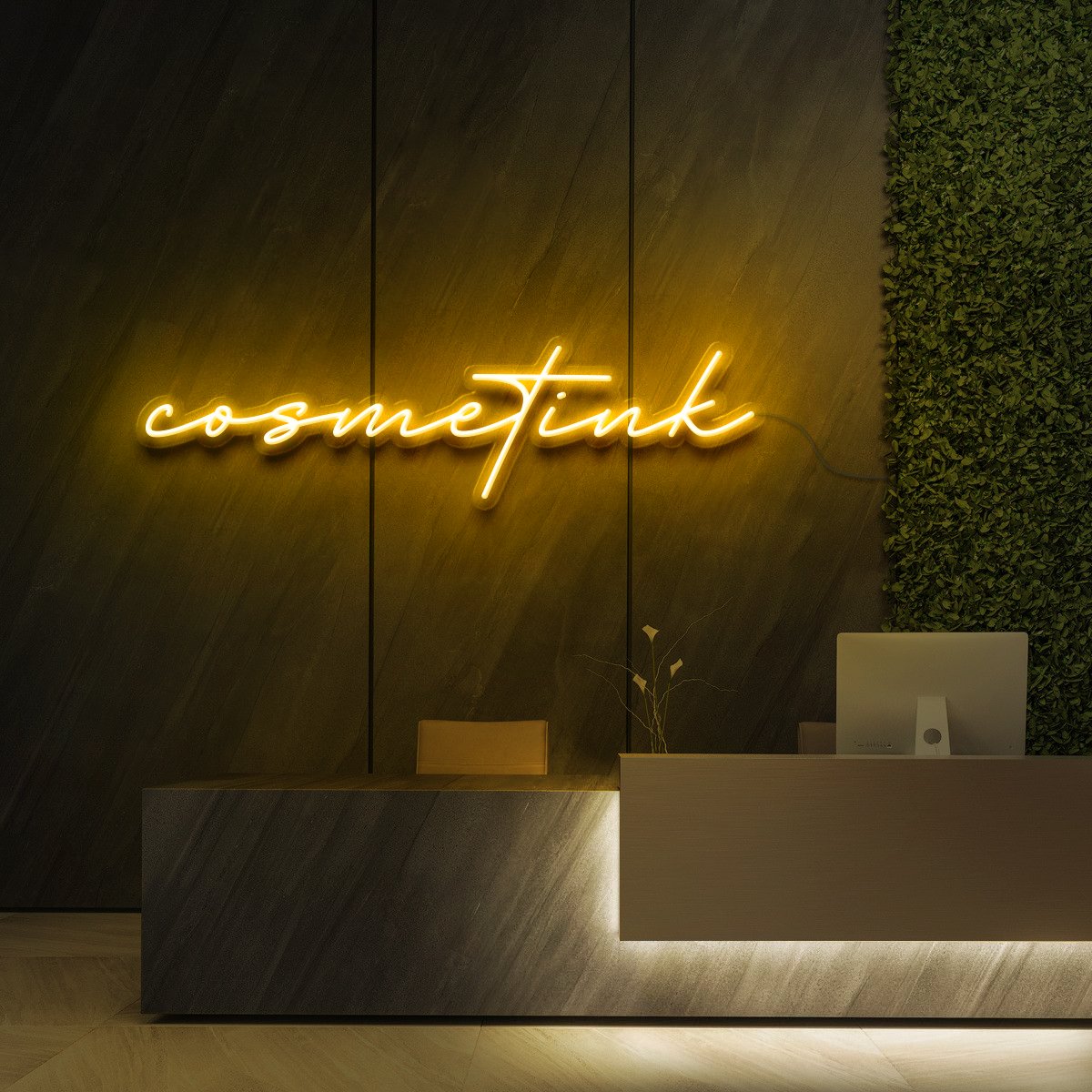 " Cosmetink " Enseigne Lumineuse pour Studios de Beauté et Cosmétique