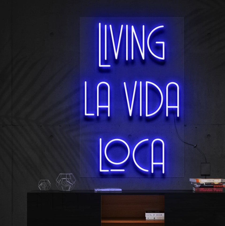 "Living La Vida Loca" Neon Sign -> "Vivre la vie folle" Enseigne au néon