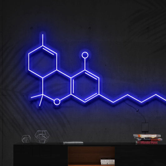 "THC Molecule" Panneau au Néon