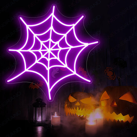"Enseignes LED Araignée pour Halloween avec toile d'araignée"