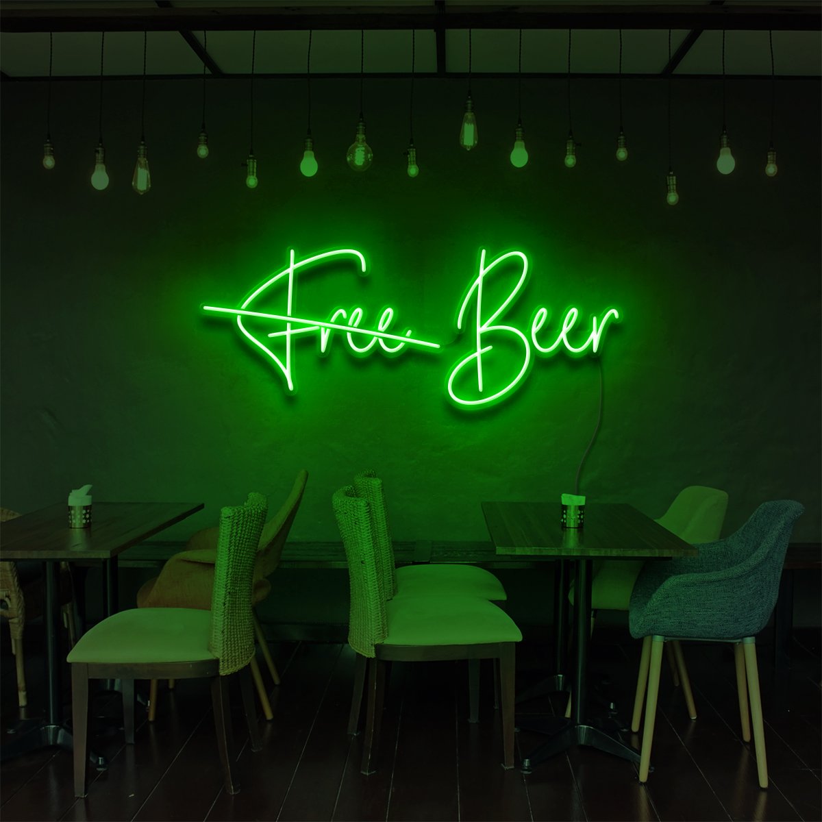 "Free Beer" Enseigne Lumineuse pour Bars & Restaurants