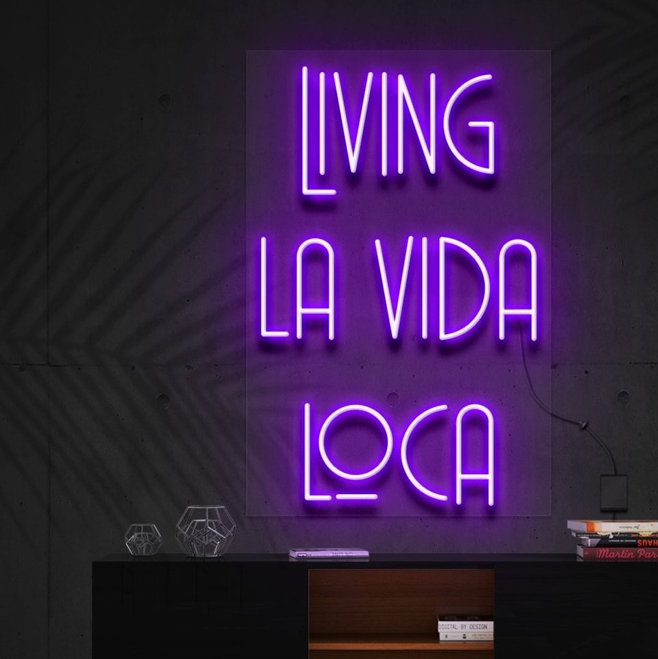 "Living La Vida Loca" Neon Sign -> "Vivre la vie folle" Enseigne au néon