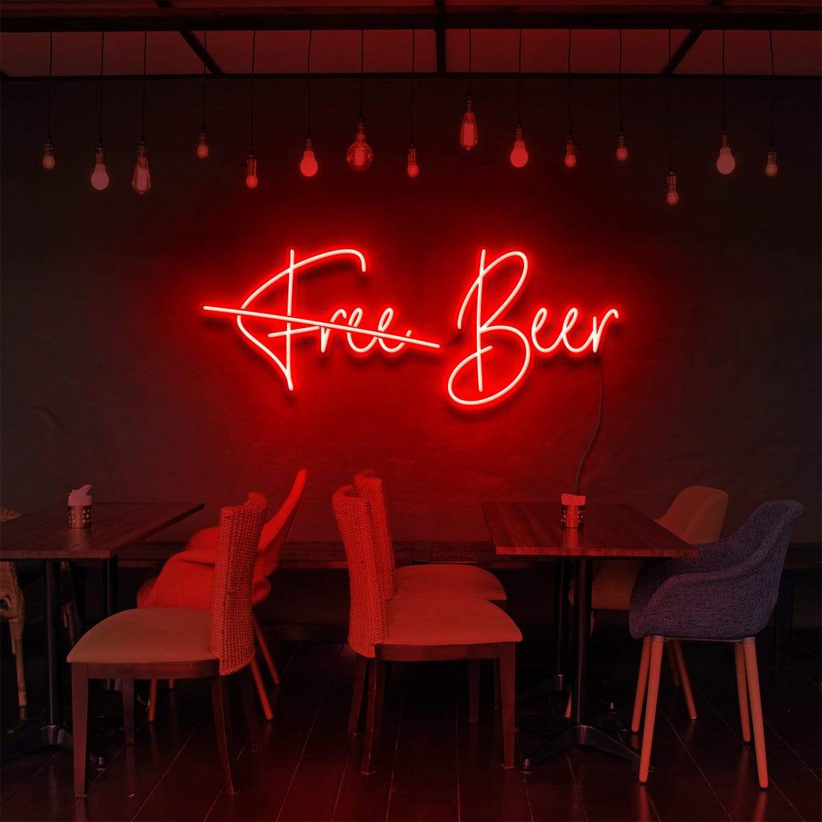 "Free Beer" Enseigne Lumineuse pour Bars & Restaurants