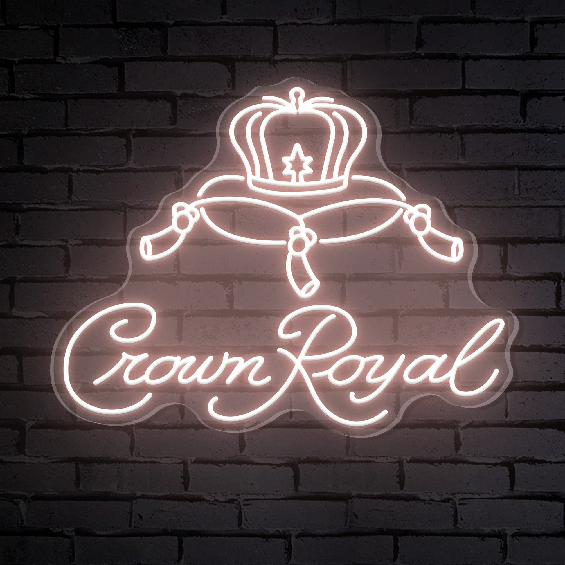 "Enseigne Néon 'Crown Royal' pour Bar"