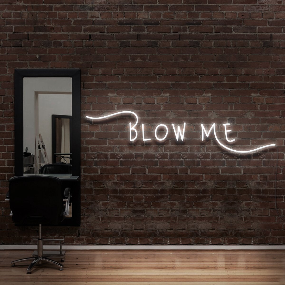 "Blow Me" Enseigne Lumineuse pour Salons de Coiffure & Barbiers