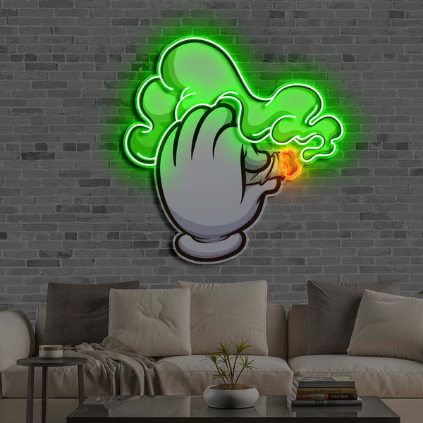 "Blaze It" Œuvre d'art en acrylique neon