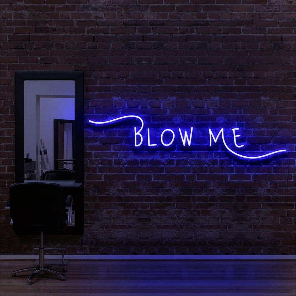 "Blow Me" Enseigne Lumineuse pour Salons de Coiffure & Barbiers