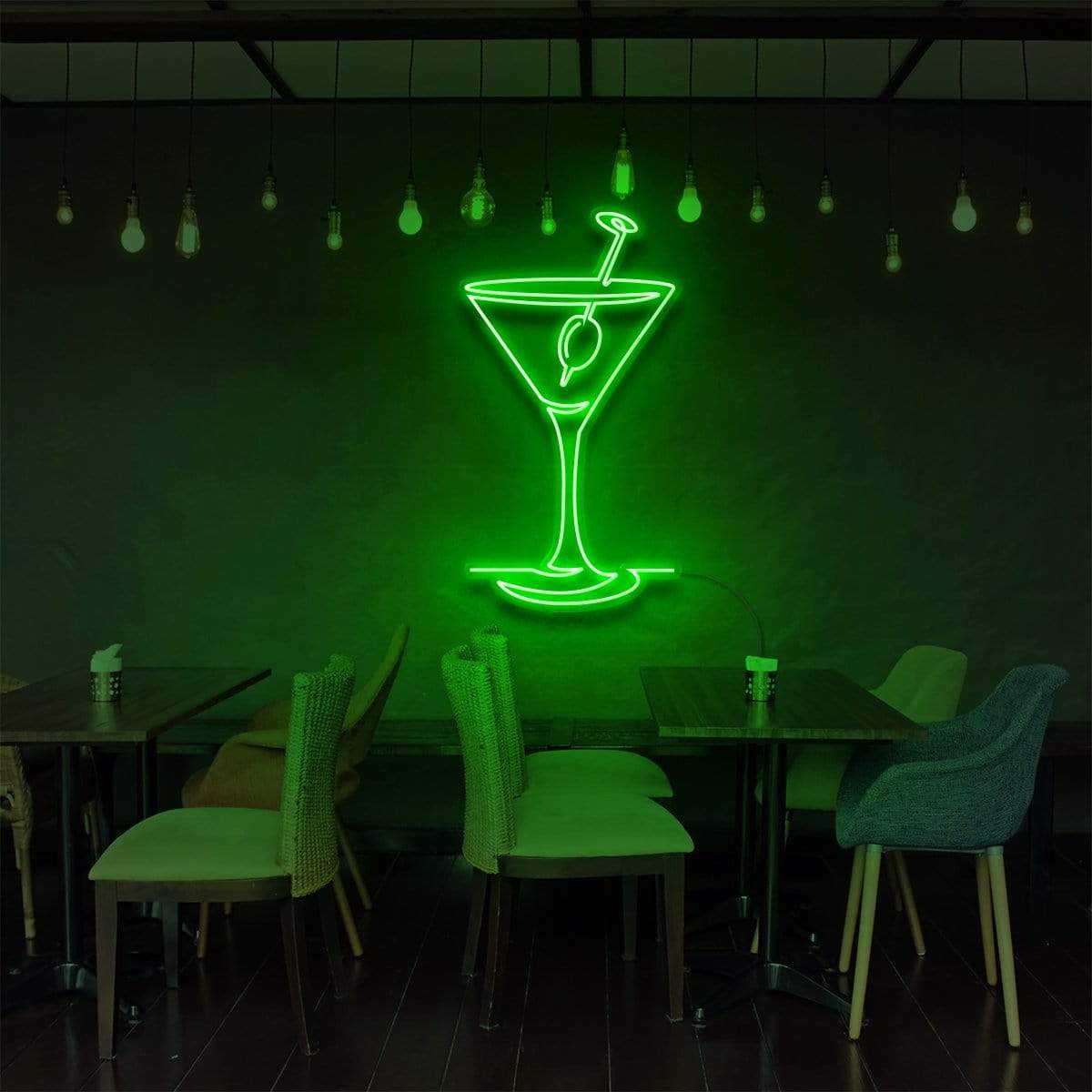 "Martini Glass" Enseigne Lumineuse pour Bars & Restaurants