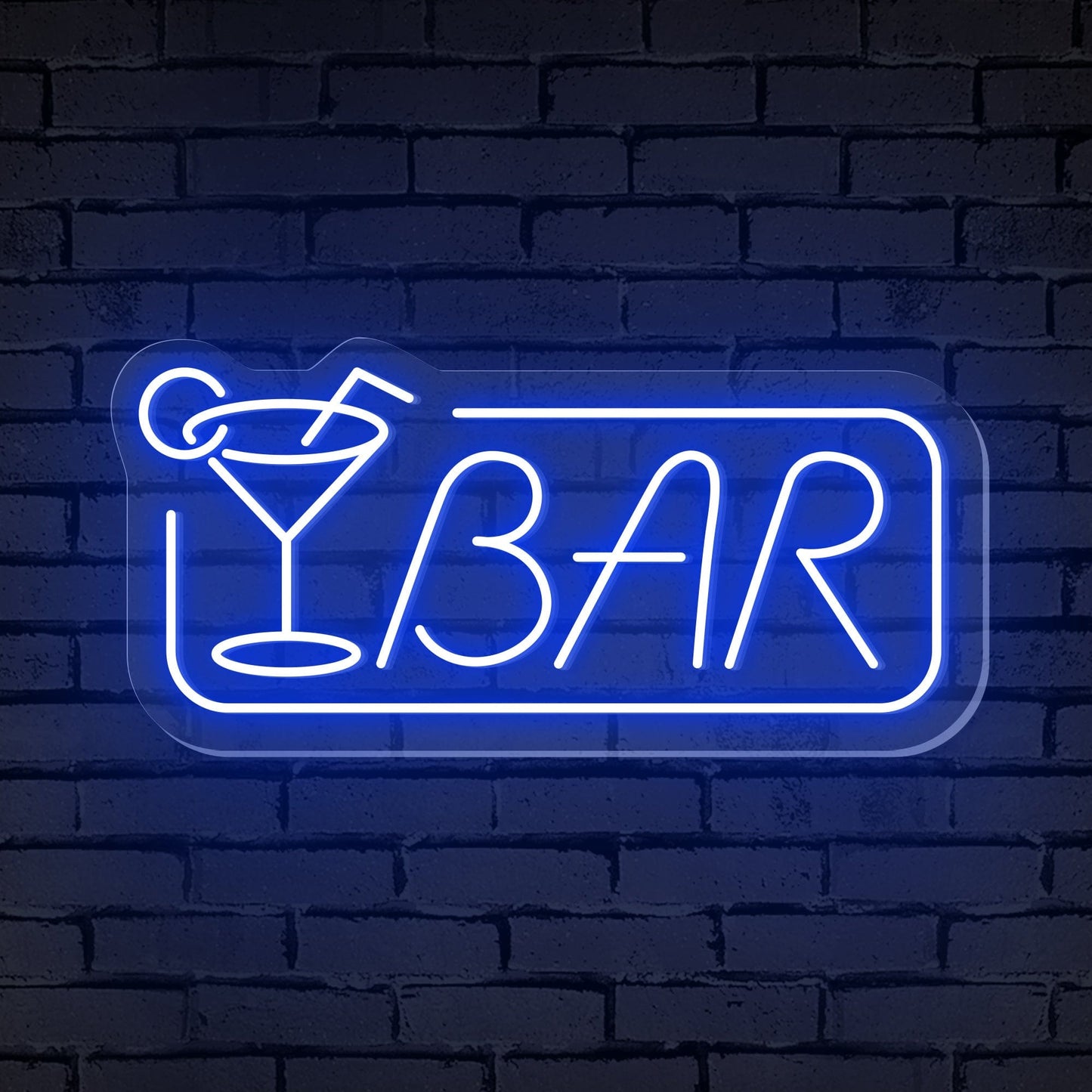 "BAR" led waterproof à Cocktail Cadre Rectangulaire Signe Néon