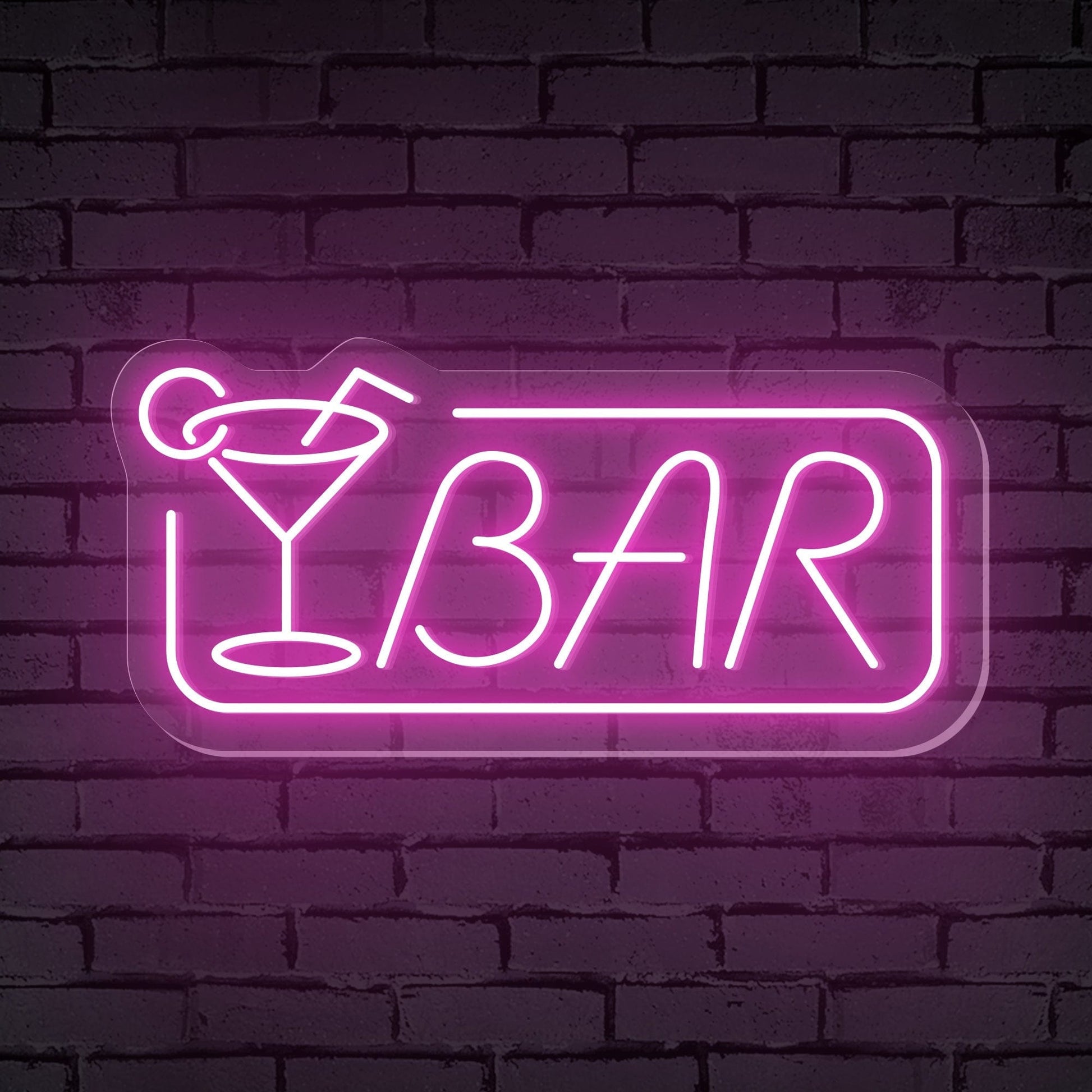 "BAR" led waterproof à Cocktail Cadre Rectangulaire Signe Néon