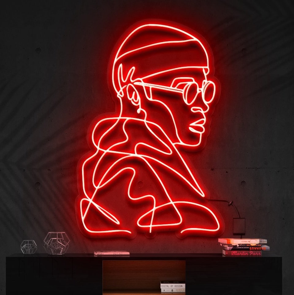 Neon „Männerprofil“