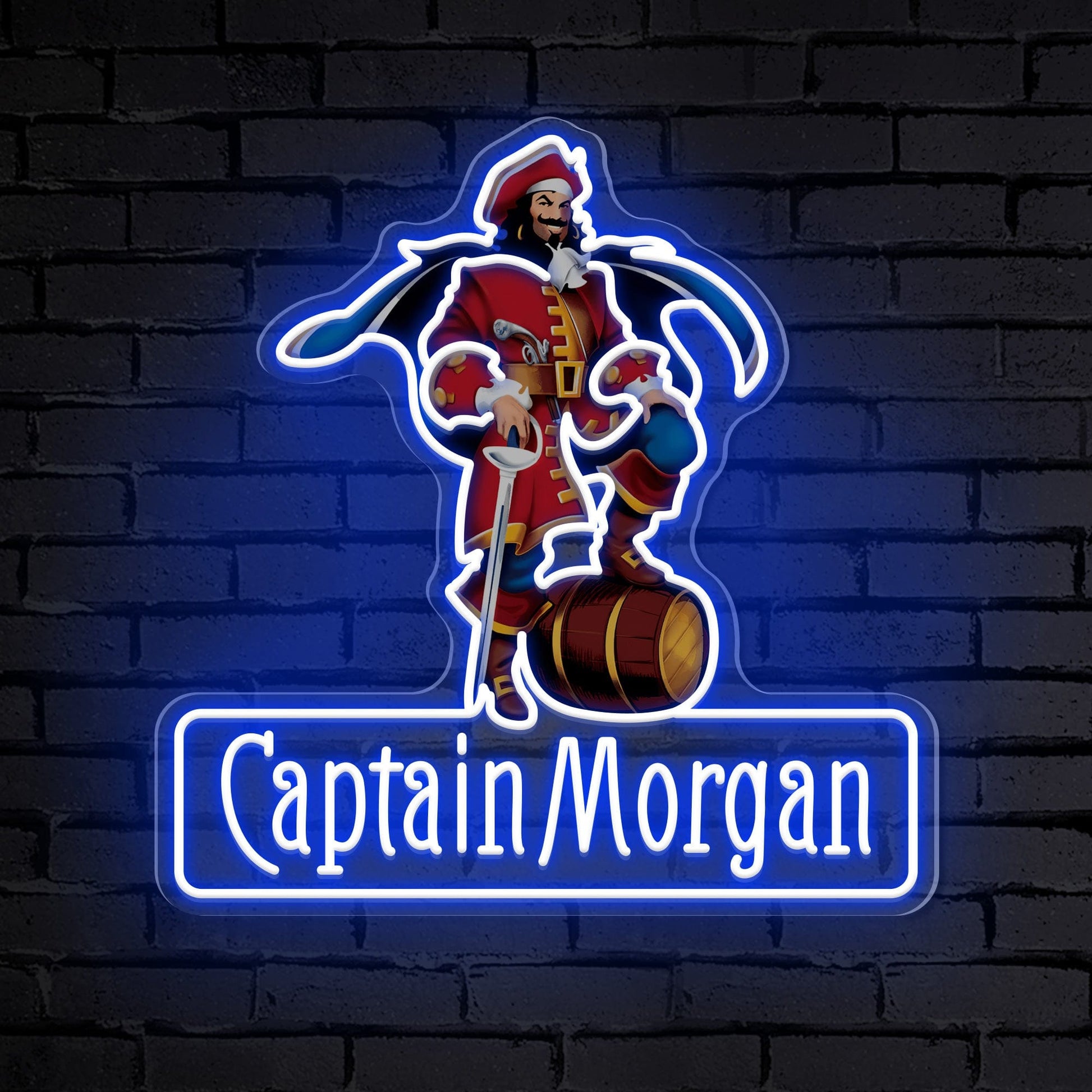 "Captain Morgan" Enseigne Néon pour Bar avec Logo